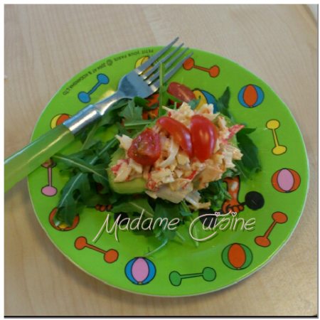Avocado gevuld met surimi
